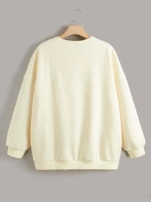 Sudadera con estampado de japonés - Albaricoque - Ver 2