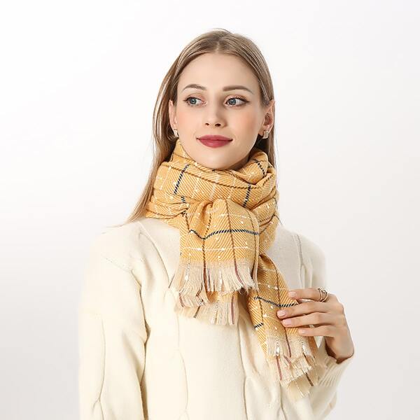 

Plaid Pattern Scarf, Multicolor