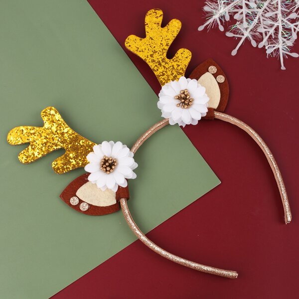 

Girls Christmas Antler Decor Hair Hoop, Multicolor