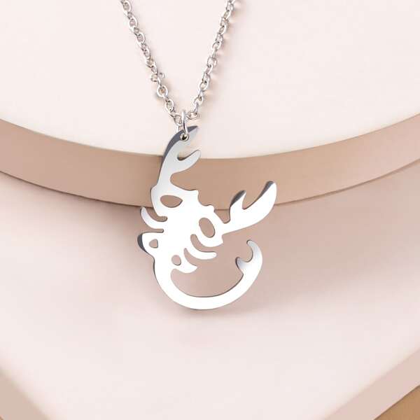 

Scorpion Charm Stainless Steel Necklace, Silver