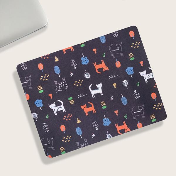 

Cat Pattern Mouse Pad, Orange