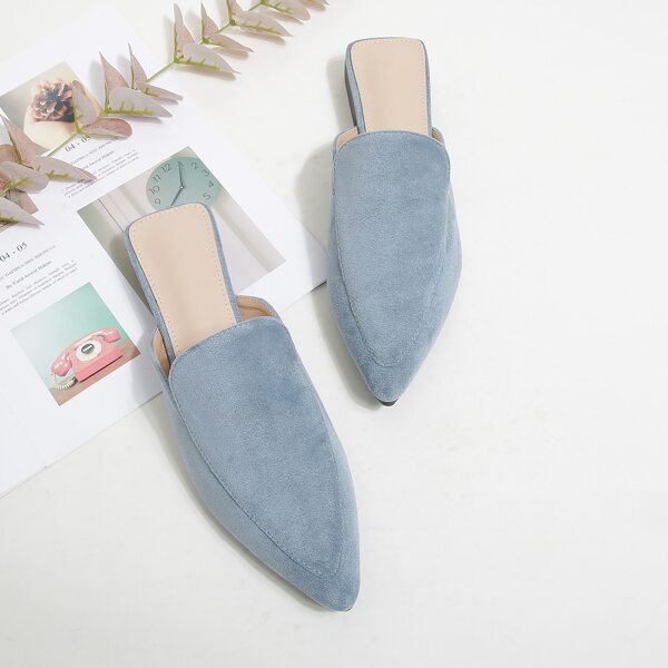

Minimalist Flat Mules, Baby blue