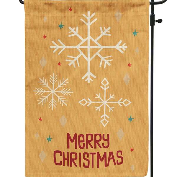 

Christmas Snowflake Print Garden Flag, Multicolor
