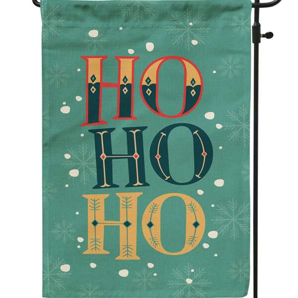 

Christmas Letter Graphic Garden Flag, Multicolor
