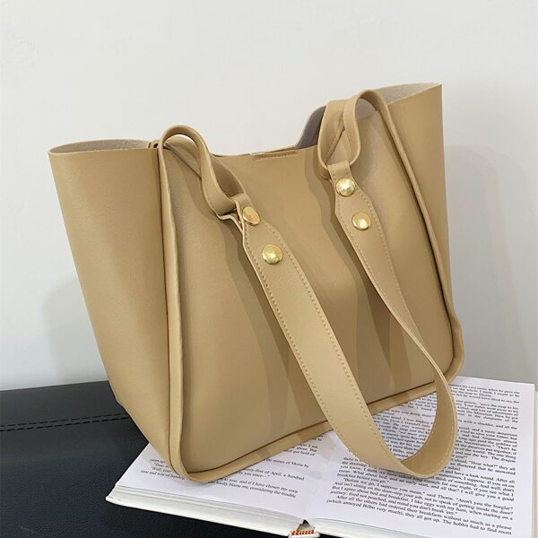 

Minimalist Large Capacity Tote Bag, Khaki