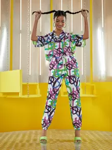 Jojee Apparel 筆刷圖案前口袋襯衫