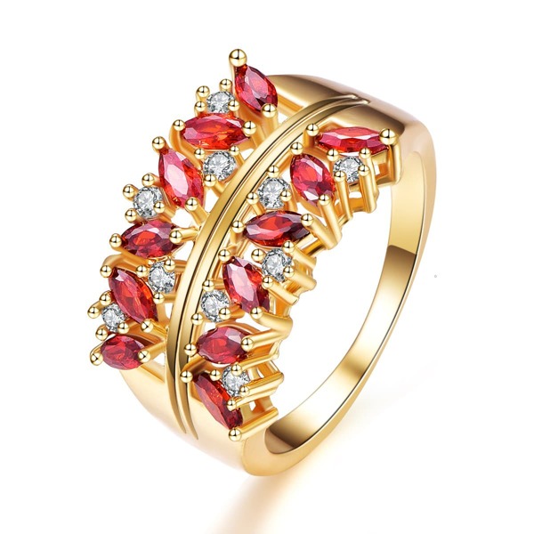 

Zircon Decor Ring, Red