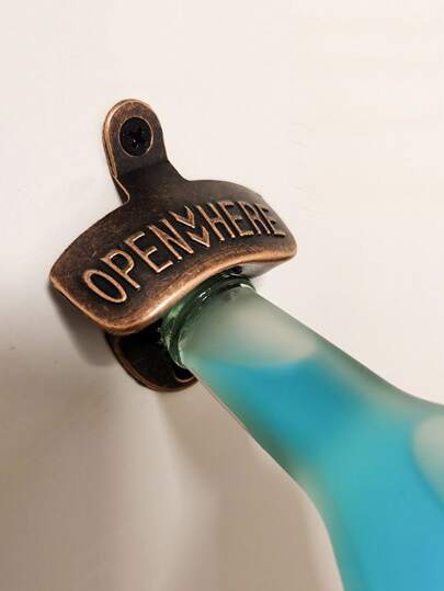 1pc Wall Hanging Beer Opener, Vintage Corkscrew For Household,Bottle Opener,Beer,Can Opener, Gift For Father