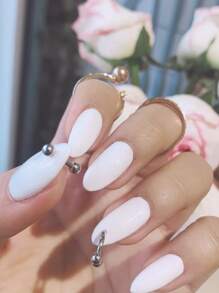 TSZS 10 件装美甲装饰 DIY 指甲饰品 指甲宝石 美甲用品 指甲 - 灰色 - 查看 3