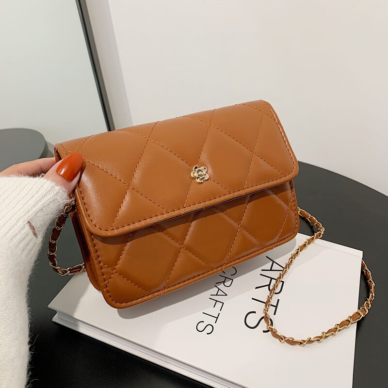 

Quilted Shoulder Bag, Brown