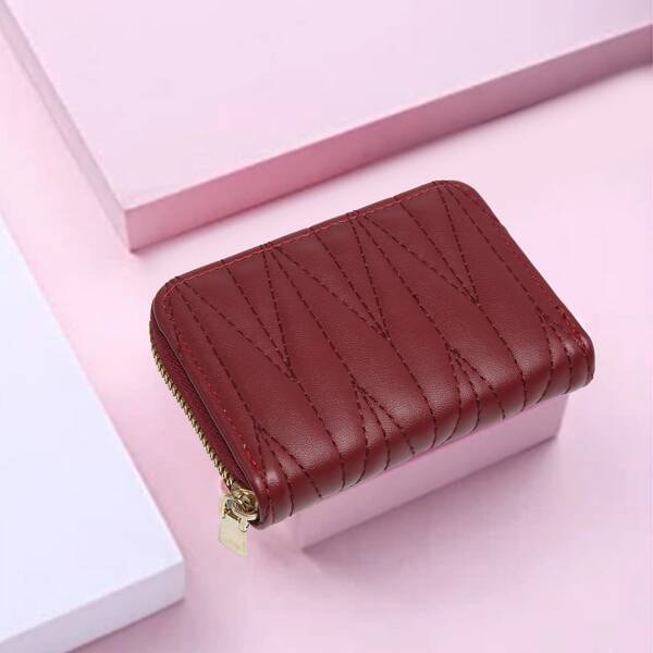 

Minimalist Quilted Purse, Burgundy