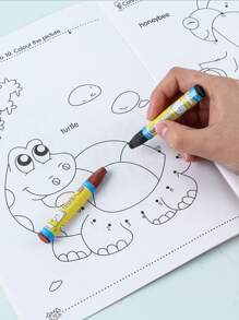 1pc Cartoon Graphic Random Coloring Painting Book