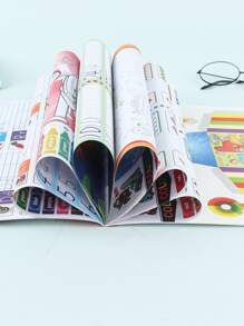 1pc Cartoon Graphic Random Coloring Painting Book