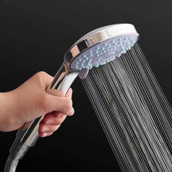 

1pc Adjustable Shower Head, Silver