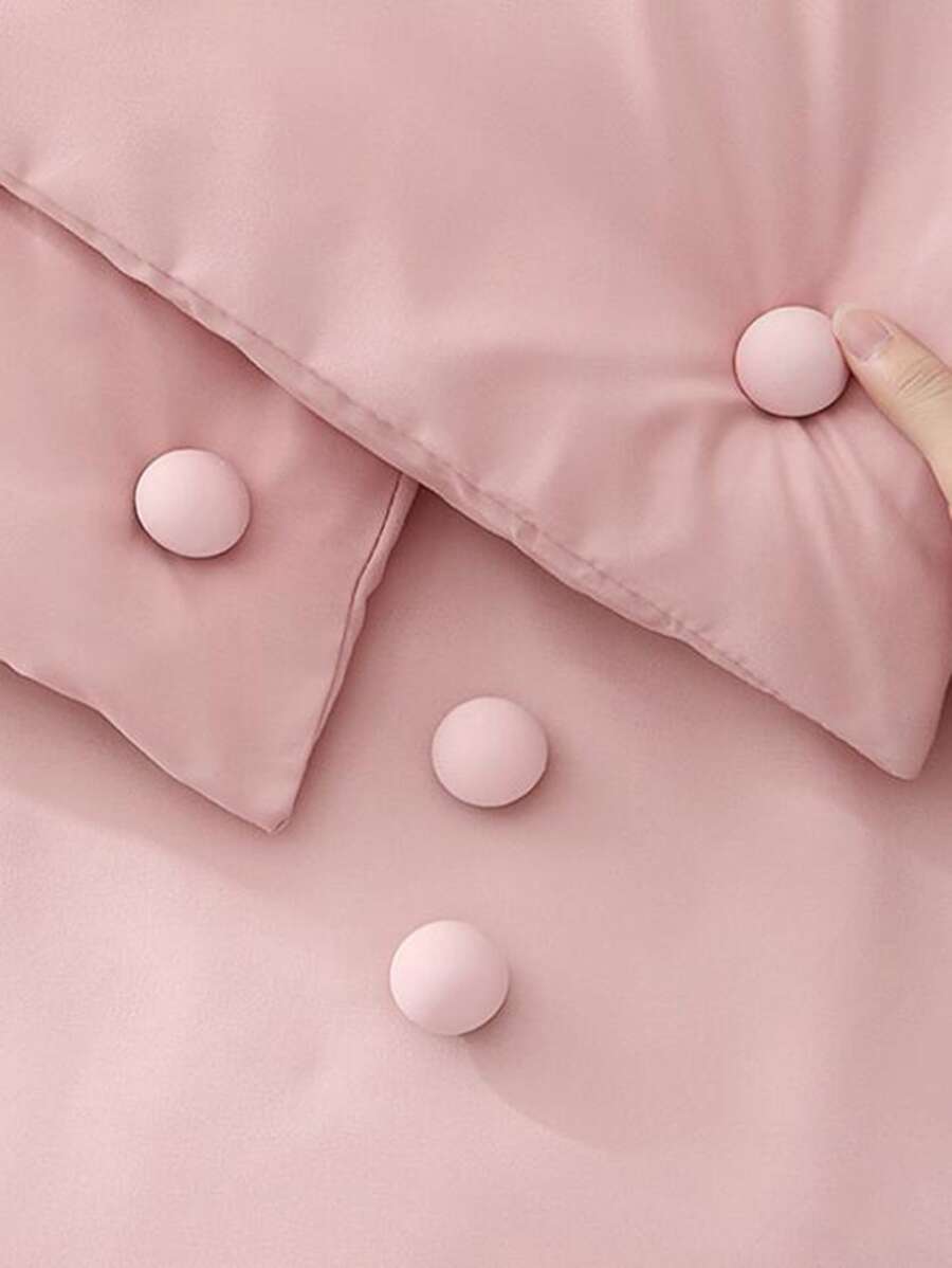 4pcs Round Bed Sheet Fixer Clip,Solid Color Duvet Cover Clip, Bedspread Fixer, Sheet Holder, Duvet Cover Clamp - Pink - View 1