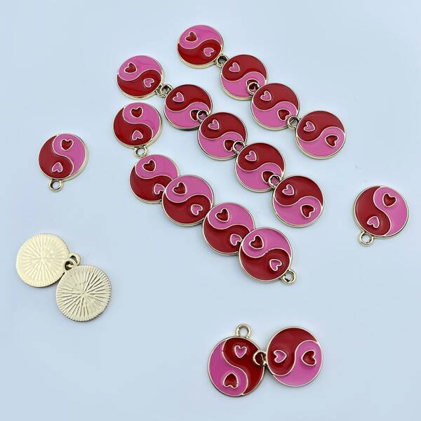 

20pcs Yin & Yang DIY Pendant, Multicolor
