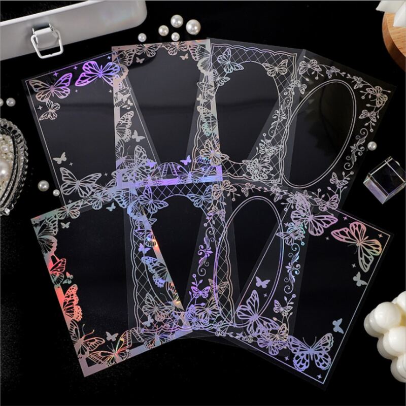 

8pcs Butterfly & Floral Pattern Random Sticker, Multicolor