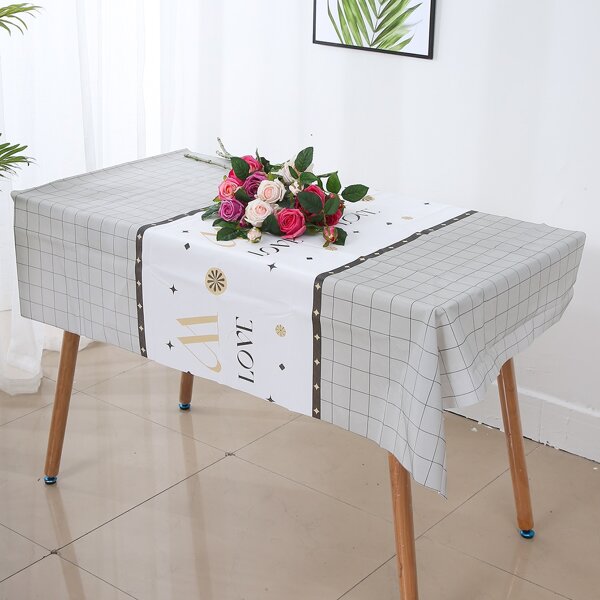 

Letter Graphic Tablecloth, Multicolor
