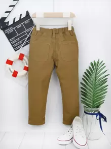 Toddler Boys Solid Elastic Waist Jeans