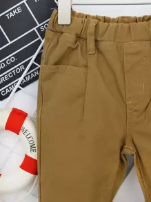 Toddler Boys Solid Elastic Waist Jeans