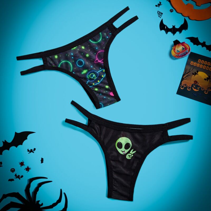 

2pack Alien Pattern Panty Set, Multicolor