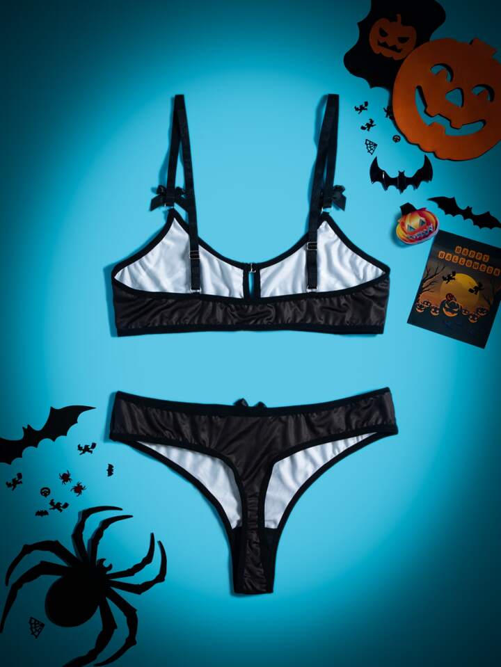 Our Skeleton Hand Print Lingerie Set is such a vibe