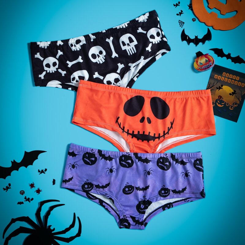 

3pack Halloween Print Panty Set, Multicolor