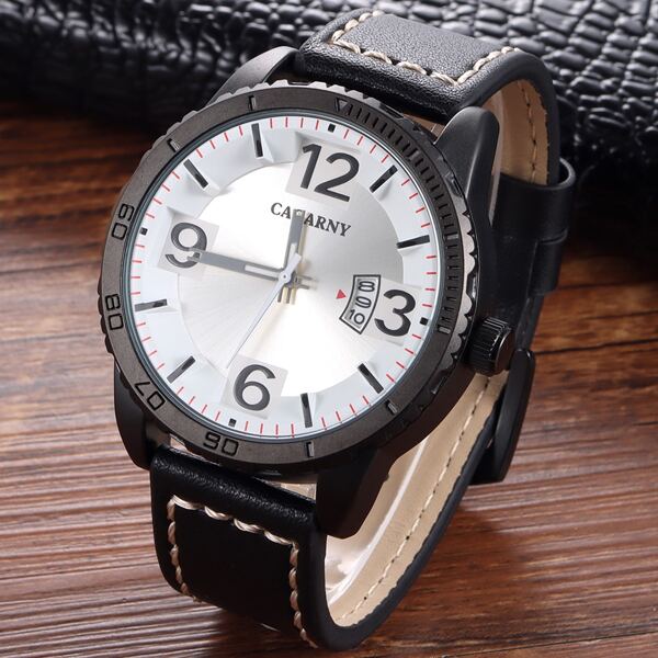 

Men Water Resistant Round Pointer Date Quartz Watch