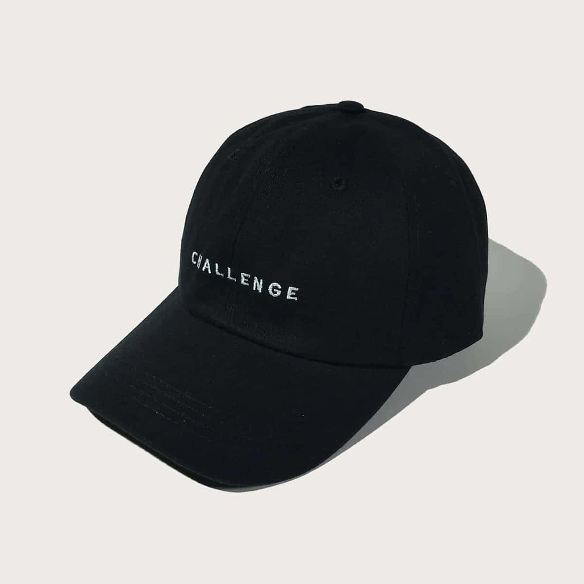 

Guys Letter Graphic Embroidery Baseball Cap, Black