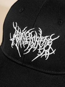 1pc Men's Patterned Embroidered Baseball Cap, Suitable For Outdoor Sports Or Travel