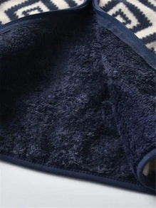 小男童絨毛內襯幾何印花夾克 - 彩色 - 查看 5