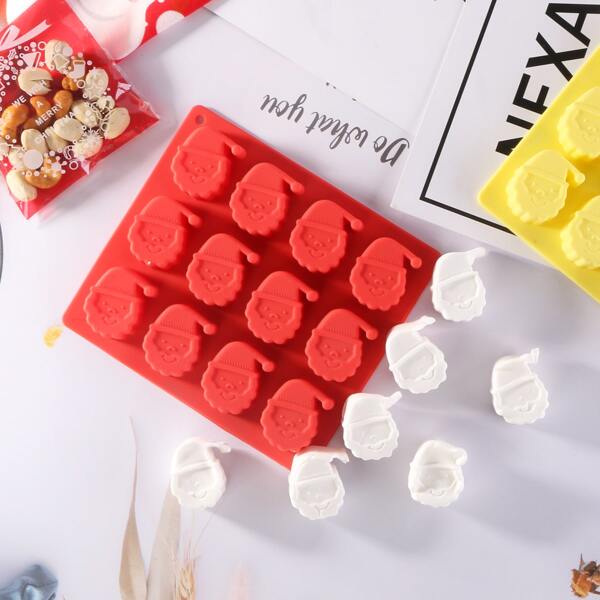 

1pc Christmas Santa Shaped Random Color Mold, Multicolor