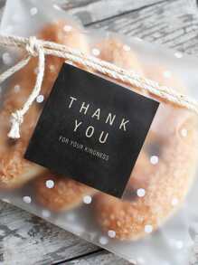 100入組波點圖案打包袋和100入組貼紙 - 彩色 - 查看 2