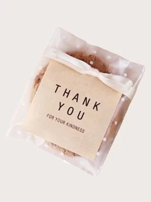 100入組波點圖案打包袋和100入組貼紙 - 彩色 - 查看 3