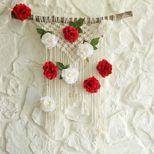 

5pcs Artificial Rose Head, Multicolor