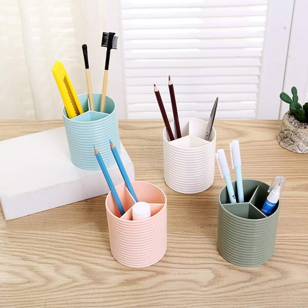 

1pc Random Solid Color Pen Holder, Multicolor