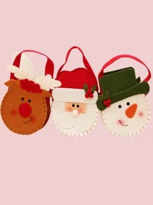 3入組聖誕形狀禮品袋