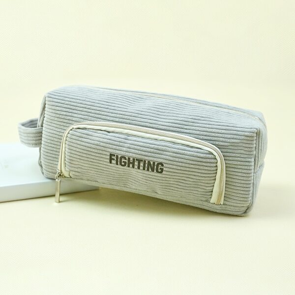 

Letter Graphic Pencil Bag, Light grey