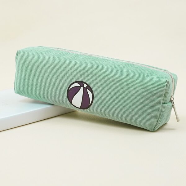 

Volleyball Print Pencil Bag, Mint green