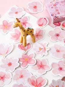 45pcs Cherry Blossom Pattern Sticker Back To School - Multicolor - View 2