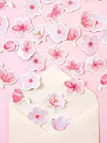 45pcs Cherry Blossom Pattern Sticker Back To School - Multicolor - View 3