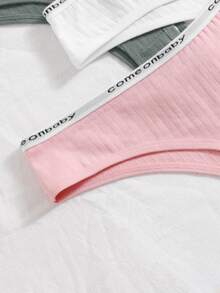 4pack Letter Tape Panty Set - Multicolor - View 3