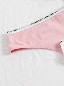 4pack Letter Tape Panty Set - Multicolor - View 5