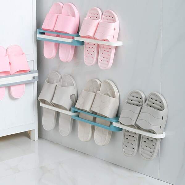 

1pc Two Tone Random Color Shoe Storage Rack, Multicolor