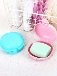 1pc Portable Random Color Soap Box, Plastic Soap Case For Outdoor - Multicolor - View 5