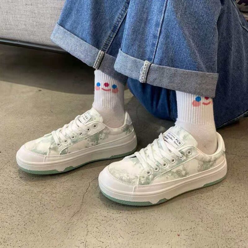 

Tie Dye Canvas Shoes, Green