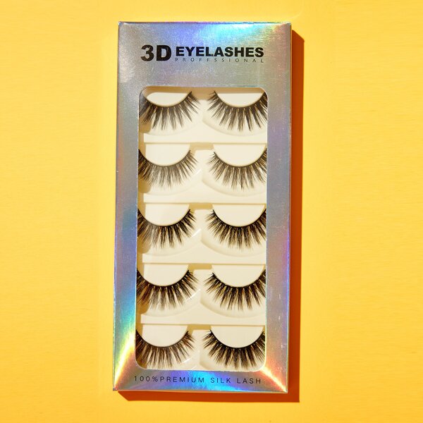 

5pairs Extra Long False Eyelashes, Black