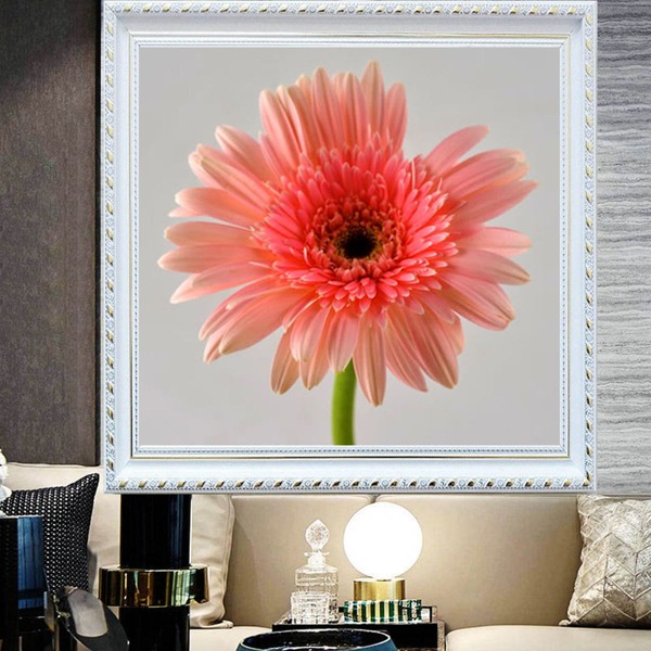 

Flower Print DIY Diamond Unframed Painting, Multicolor