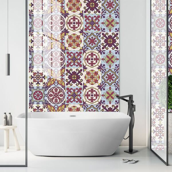

10pcs Graphic Print Wall Paper, Multicolor