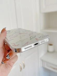 Dinosaur Painted Clear Phone Case - Multicolor - View 3